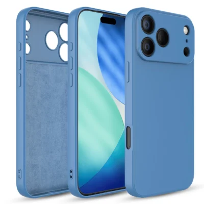 ốp lưng iphone 17 màu xanh silicon